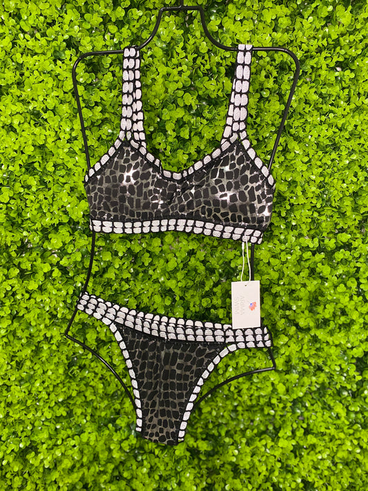 Cindy Suit | Silver (Animal Print)