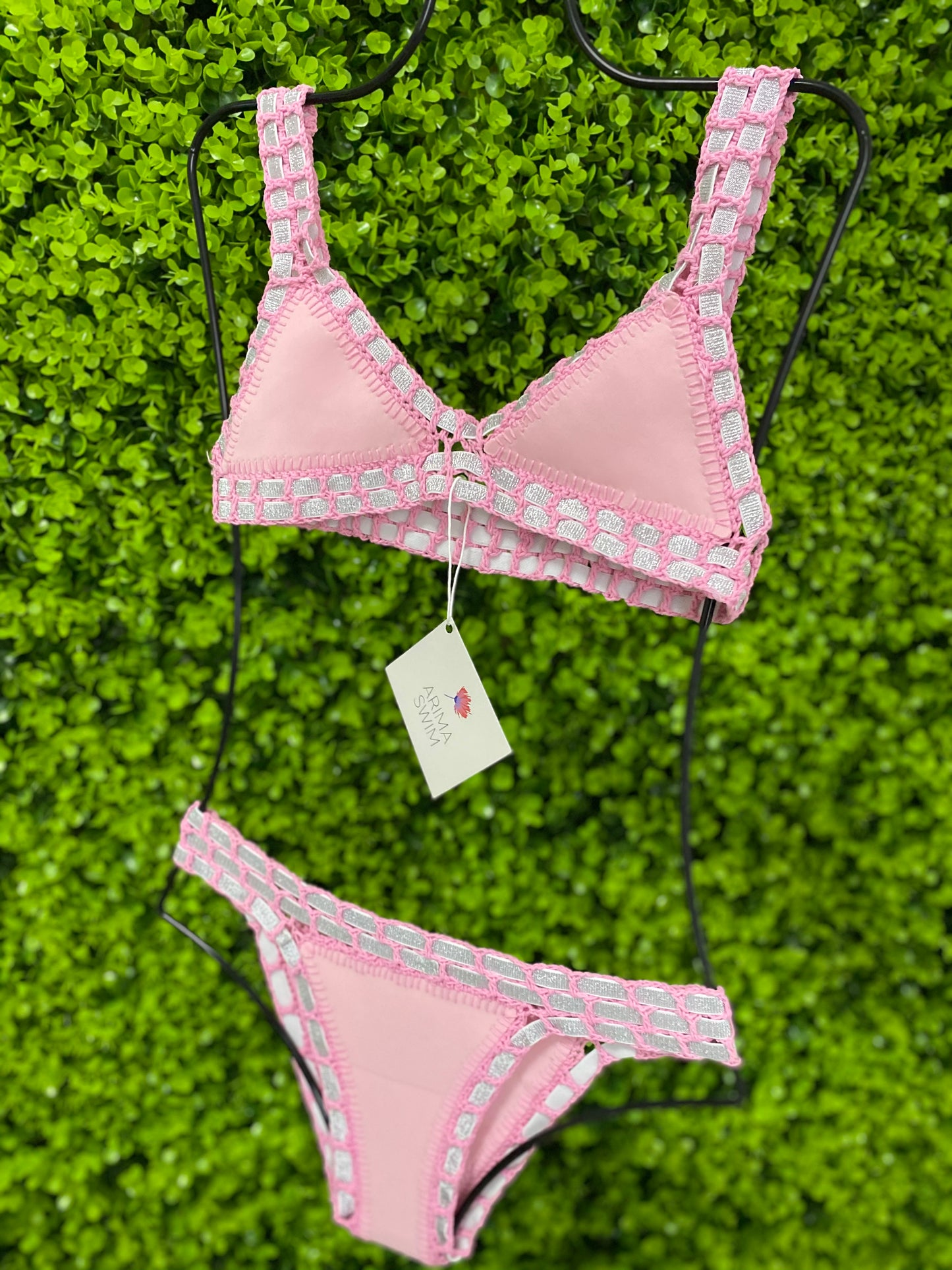 Karla Suit | Pink and Silver